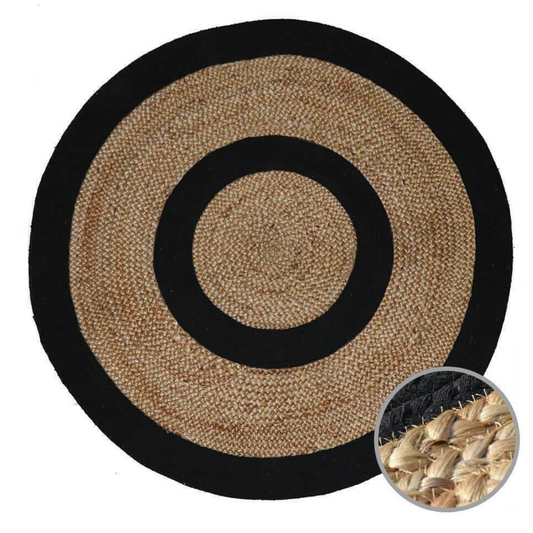 DN Handicraft Handmade Round Jute Rug  Natural Eco-Friendly Area Rug for Living Room, Bedroom & Home Décor