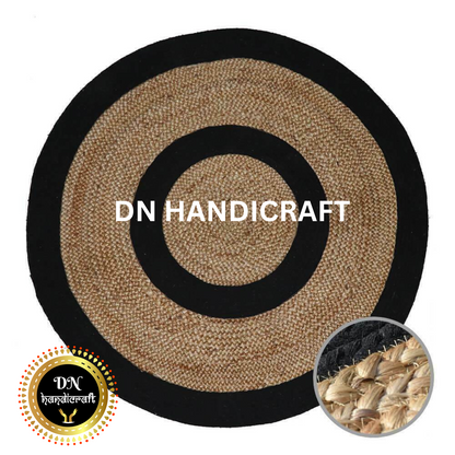DN Handicraft Handmade Round Jute Rug  Natural Eco-Friendly Area Rug for Living Room, Bedroom & Home Décor
