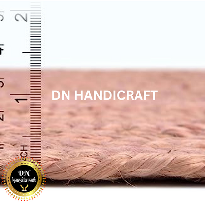 DN Handicraft Small Round Jute Rug – Eco-Friendly Handmade Mat for Entryway & Bedroom Décor