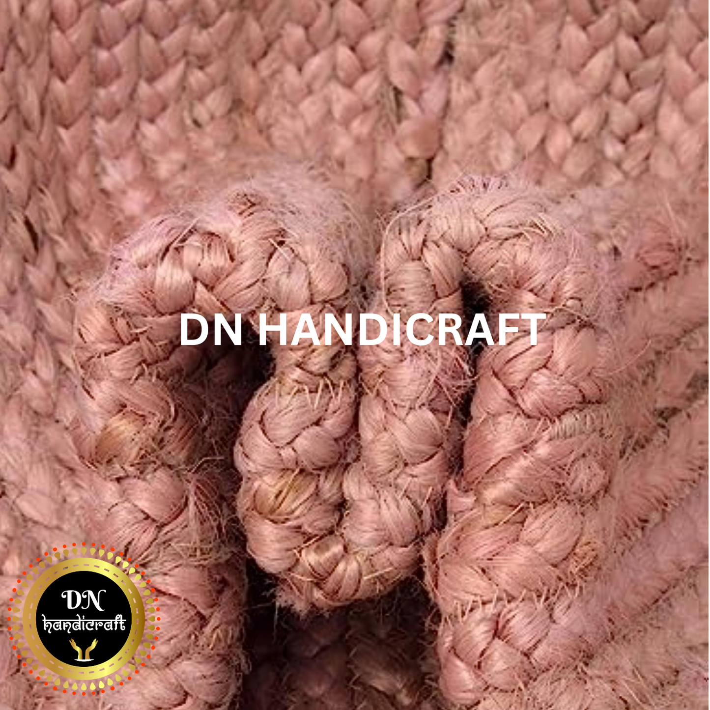 DN Handicraft Small Round Jute Rug – Eco-Friendly Handmade Mat for Entryway & Bedroom Décor