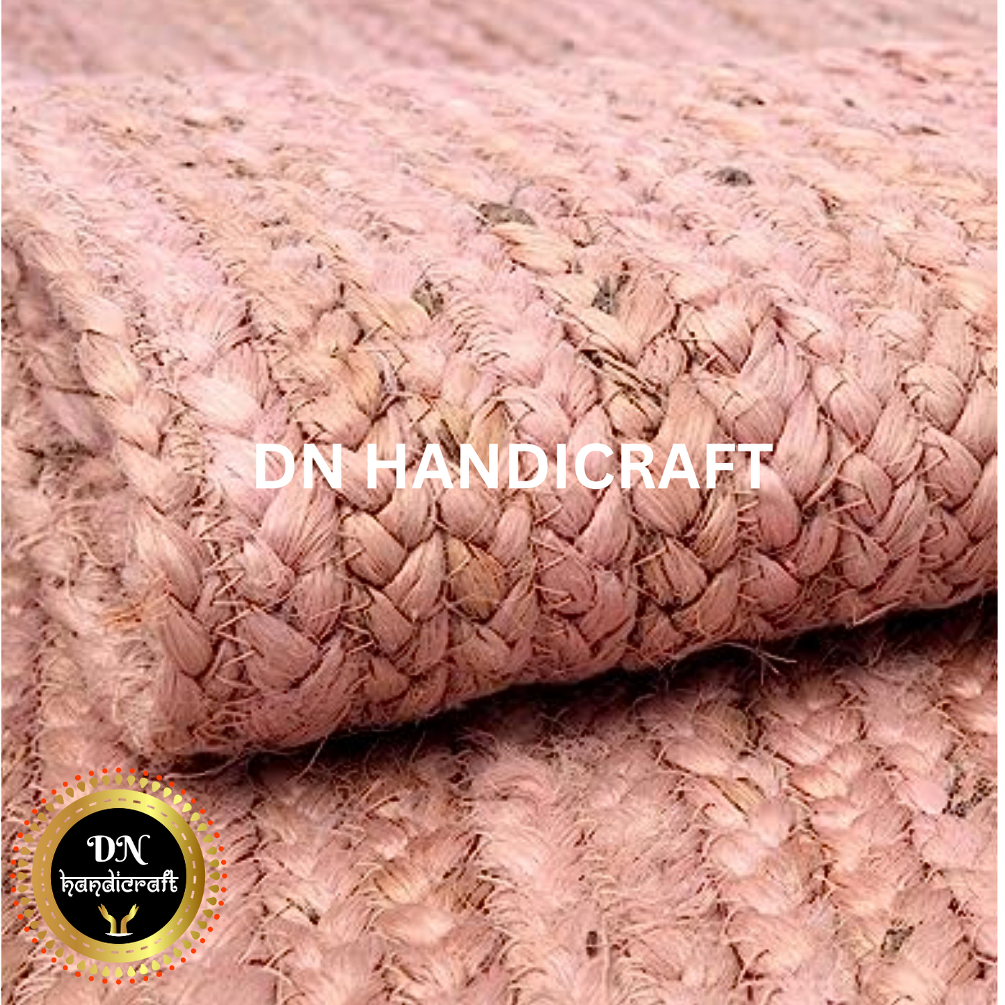 DN Handicraft Small Round Jute Rug – Eco-Friendly Handmade Mat for Entryway & Bedroom Décor