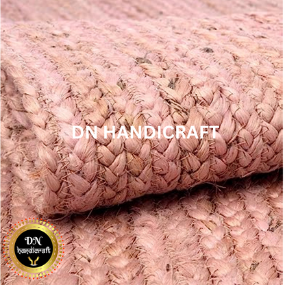 DN Handicraft Small Round Jute Rug – Eco-Friendly Handmade Mat for Entryway & Bedroom Décor