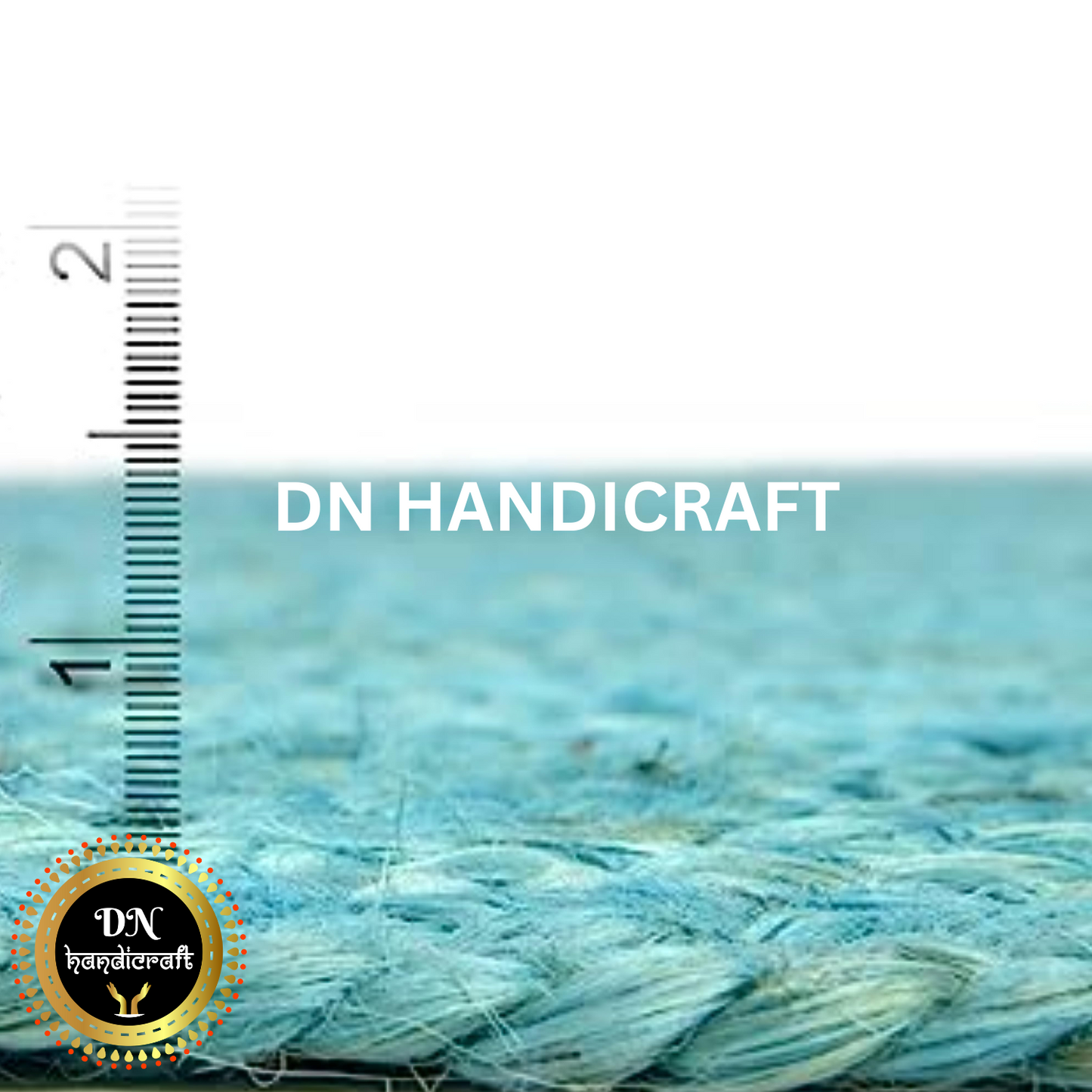 DN Handicraft Round Boho Jute Rug – Handmade Natural Braided Carpet for Rustic Interiors