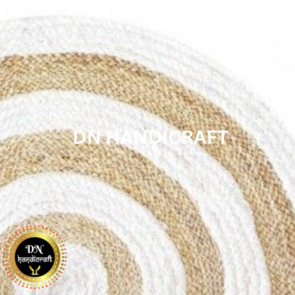 DN Handicraft Decorative Round Jute Rug – Handmade Eco-Friendly Braided Carpet for Cozy Floor Décor (Copy)