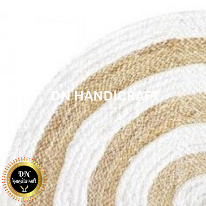 DN Handicraft Decorative Round Jute Rug – Handmade Eco-Friendly Braided Carpet for Cozy Floor Décor (Copy)