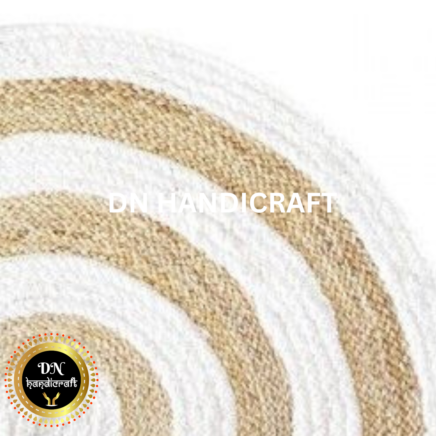 DN Handicraft Decorative Round Jute Rug – Handmade Eco-Friendly Braided Carpet for Cozy Floor Décor (Copy)
